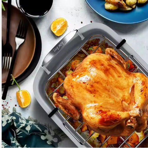 High-Temperature Resistant Chicken Roasting Pan Heat-Resistant Fried Chicken Tray For Oven Baking