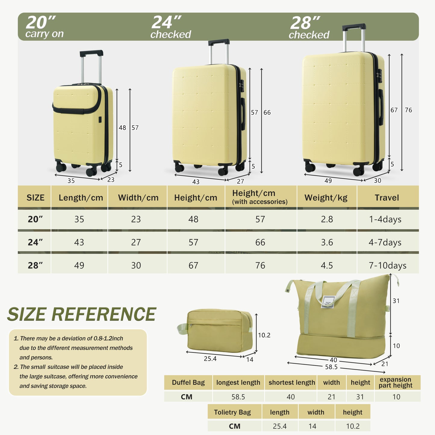 Hardside Luggage Set 5 Piece With Bags,20IN Half-opening Carry On Luggage With USB Port, Expandable 24IN 28IN Luggage With Double Spinner Wheels TSA Lock