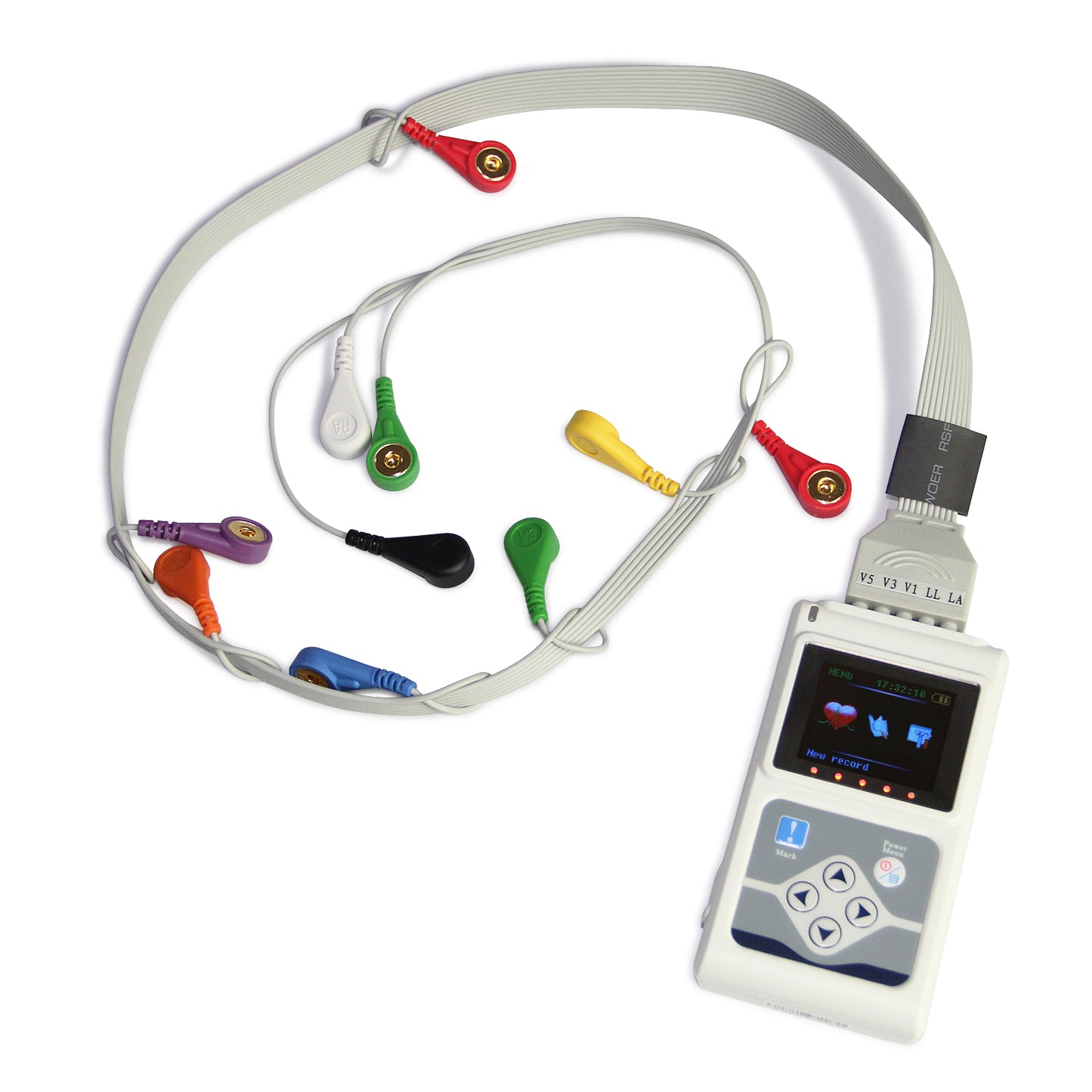 ECG Holter 12 Channel 12 Lead EKG System 24 Hours Multi Language Monitoring PC SW CE FDA