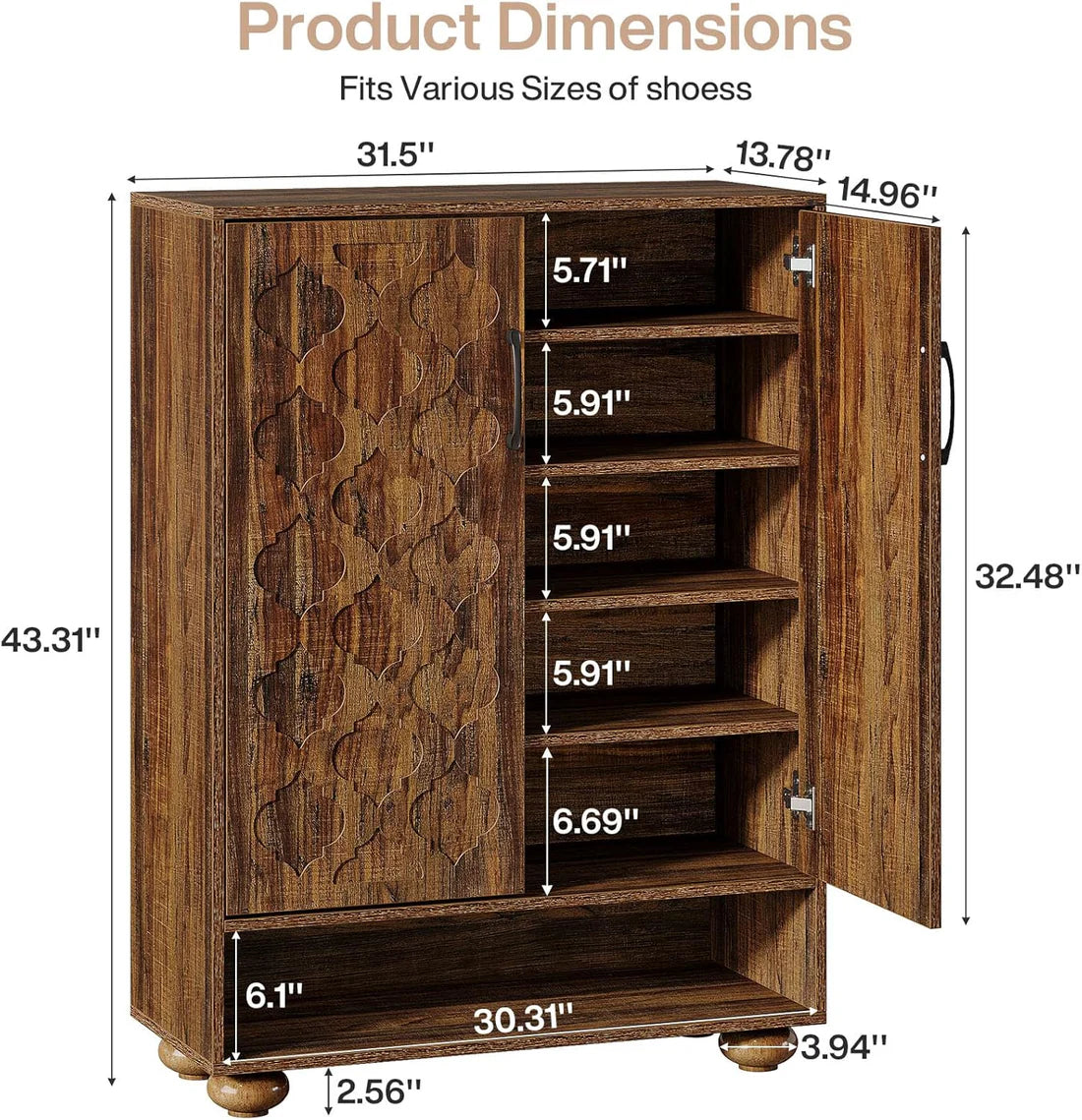 Natural Style Shoe Cabinet,Storage Cabinet
