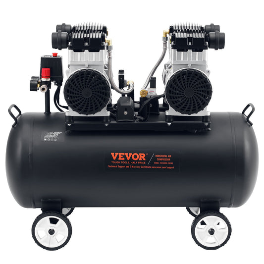 Air Compressor, 20 Gallon Steel Tank, 4HP 10.6 CFM@90 PSI Oil Free Air Compressor & Max. 125PSI Pressure, 78dB Ultra Quiet Portable Compressor, For Auto Repair, Tire Inflation, Spray Painting
