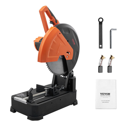 Chop Saw,14'355mm Blade Diameter Cut Off Saw, 2800W 1200RPM Steel Cutting Machine, 0-45' Adjustable Dry Cut Chop Saw, Miter Saw For Cutting Metal Cold Cut Saw For Steel, Rebar, Iron, Aluminum