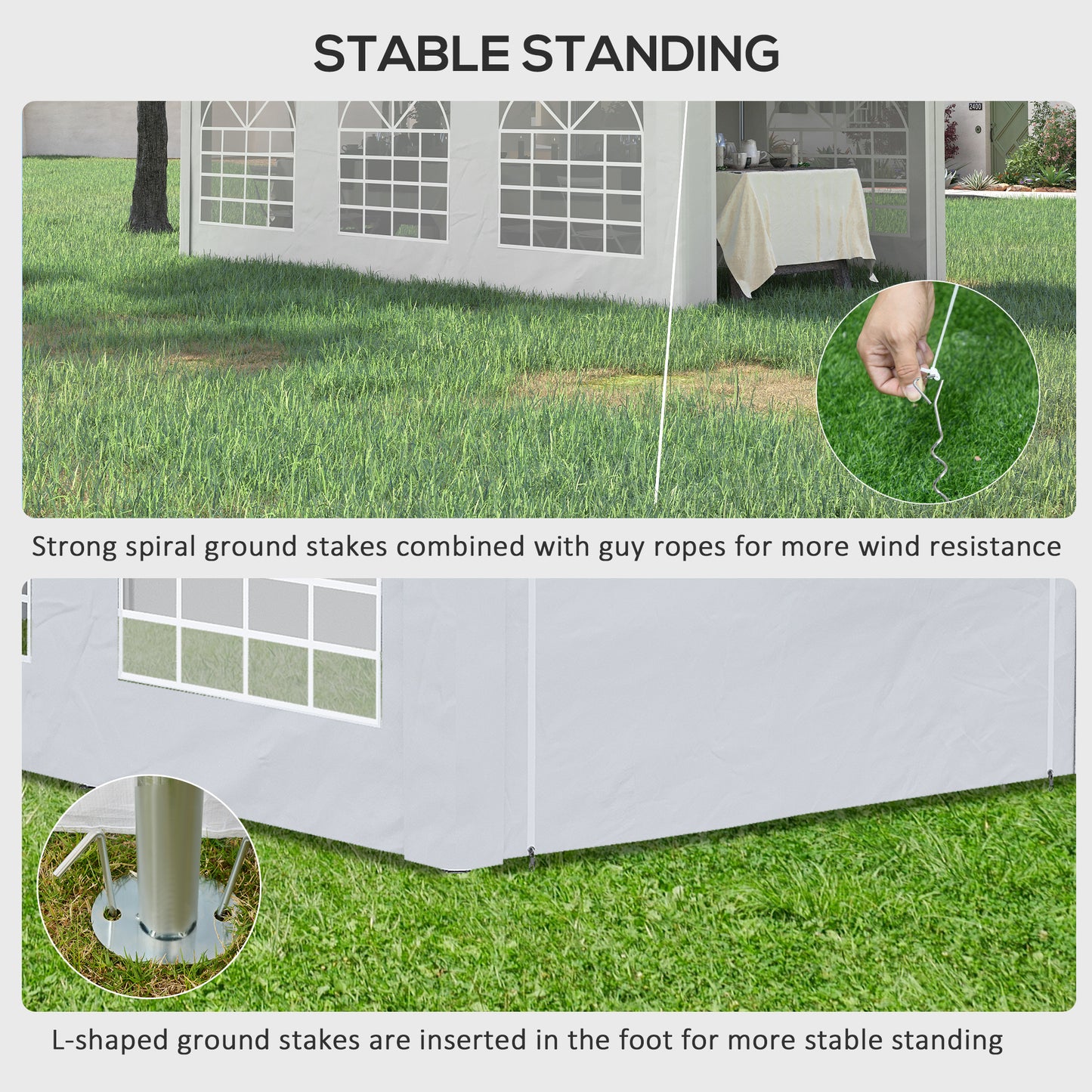 19.7' x 9.7' Heavy Duty Party Tent & Carport with Removable Sidewalls and Double Doors