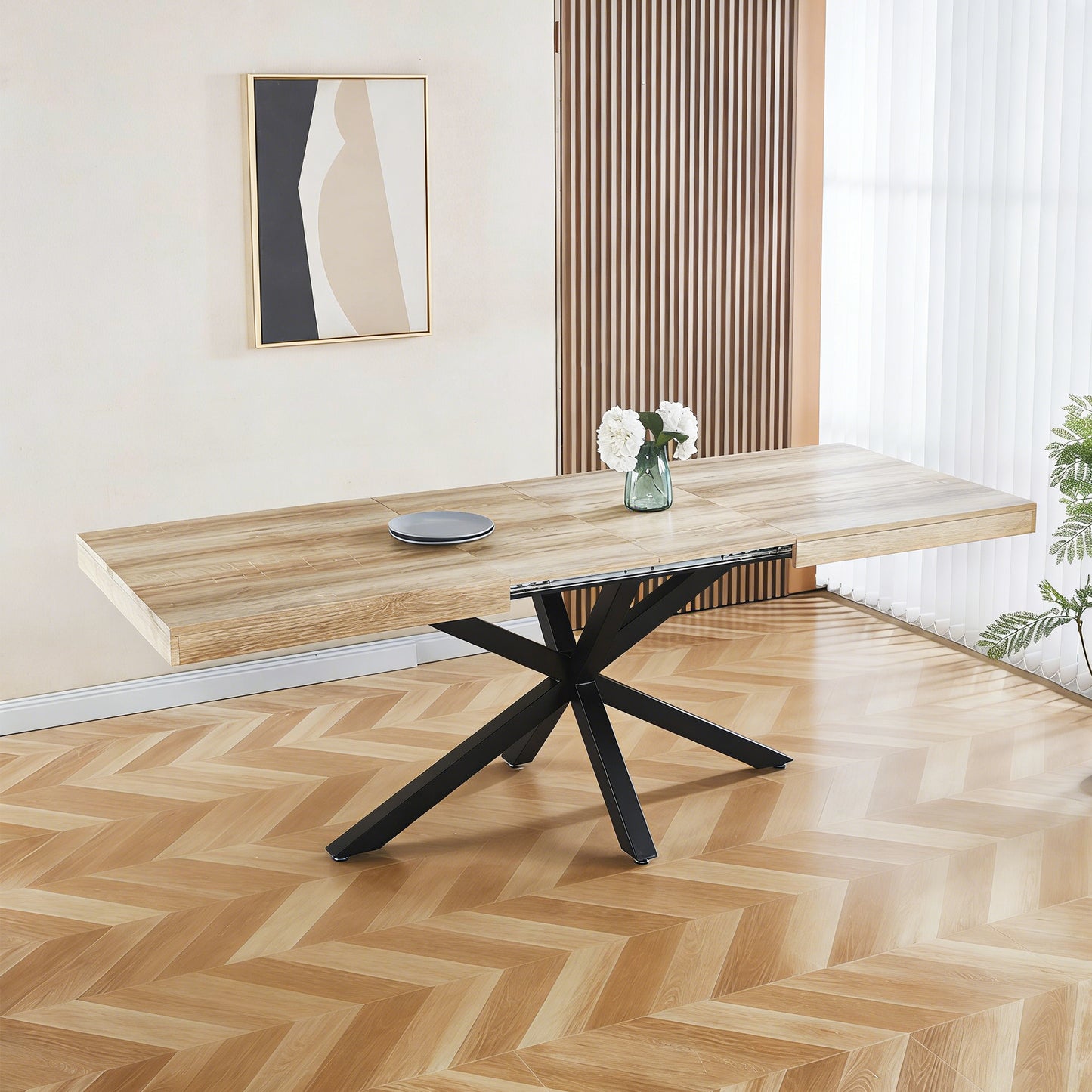 Extendable Table ,DINING TABLE,OFFICE TABLE,COFFEE TABLE,240 200 160x90x75cm,walnut Color