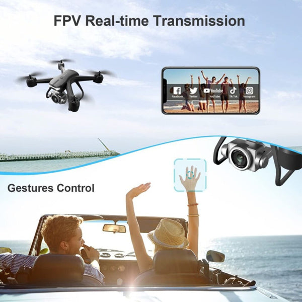 4DRC V14 Professional Drone 6K High-definition Dual Camera Wifi FPV Portable RC Quadcopter 2 Batteries, Logistics Randomly Sent By UPS And USPS.