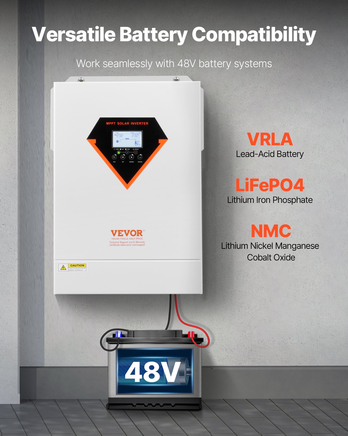 Hybrid Solar Inverter Charger 6000W 220/230V With Built-in 120A MPPT Controller