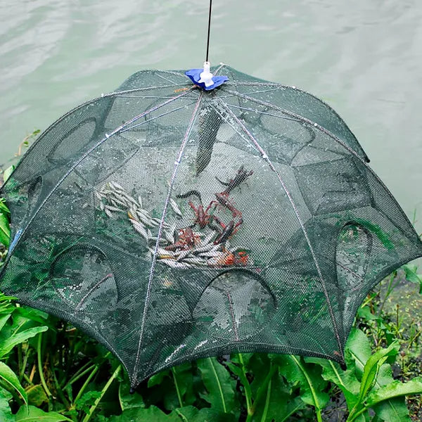 2Pcs Foldable Fishing Bait Nets Trap Crab Net Shrimp Fish Cast Dip Cage