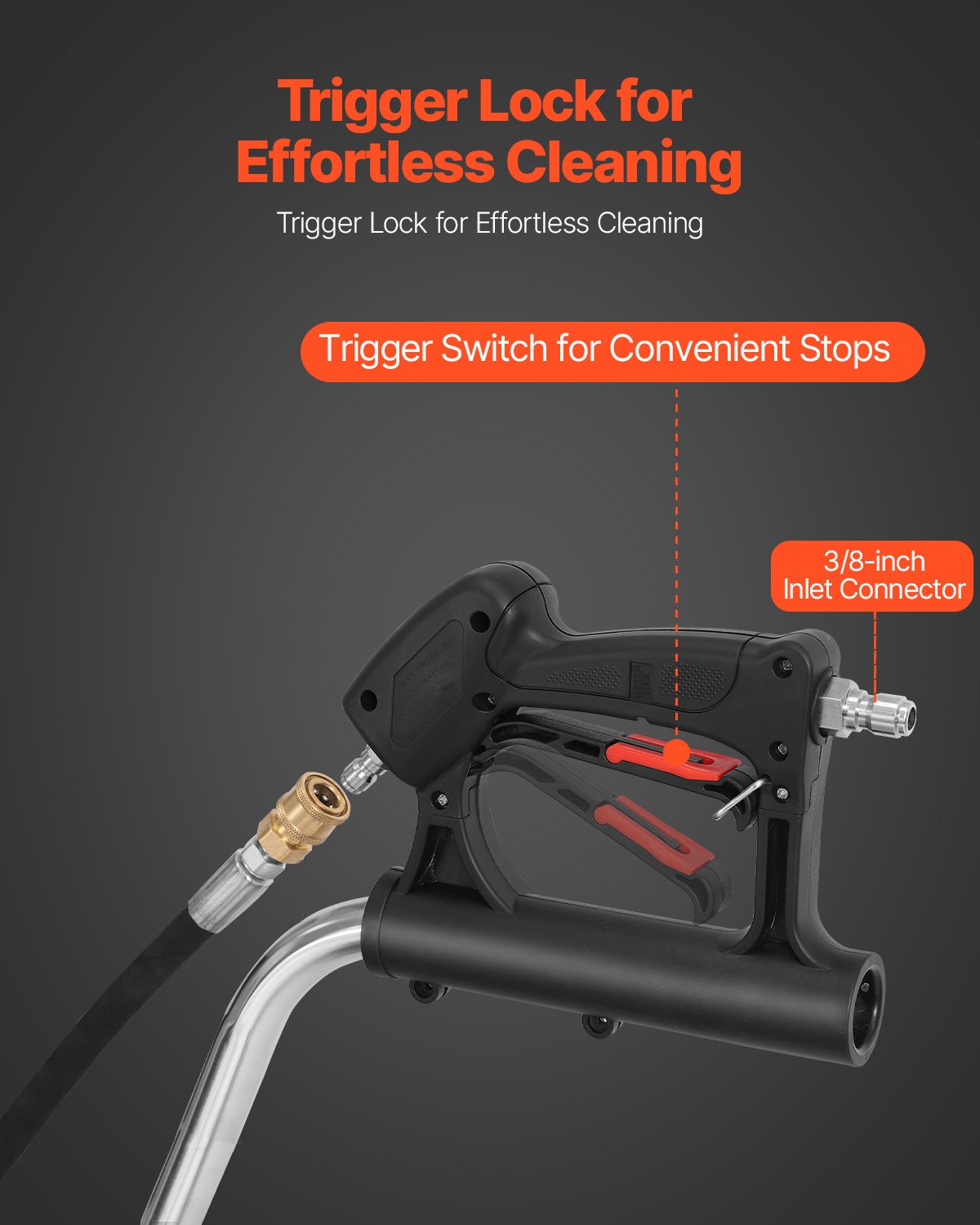 21' Pressure Washer Surface Cleaner 4 Wheels Dual Handle 4000 Max PSI
