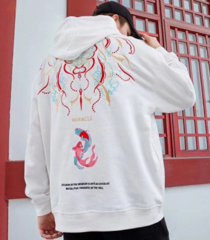 National Fashion Embroidered Long-sleeved Sweater Men