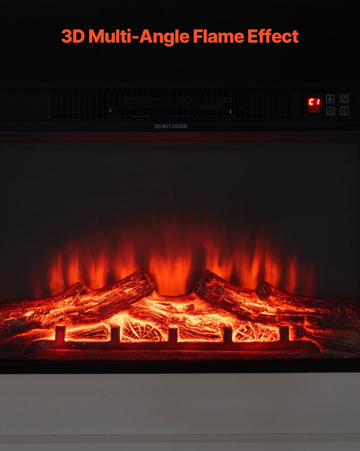 43 Inch Freestanding Fireplaces, 1500W 5120BTU Fake Electric Fireplace Stove Heater With Mantel, Overheating Protection, Adjustable Flames,Timer, Remote, For Living Room,Bedroom,White