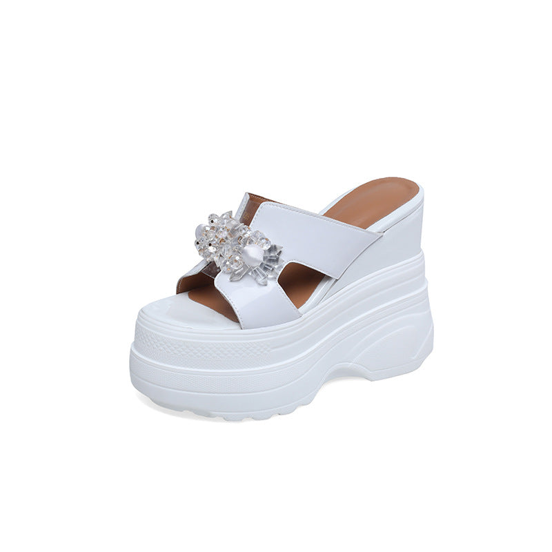 Women's Outer Wear Platform Wedge Slippers