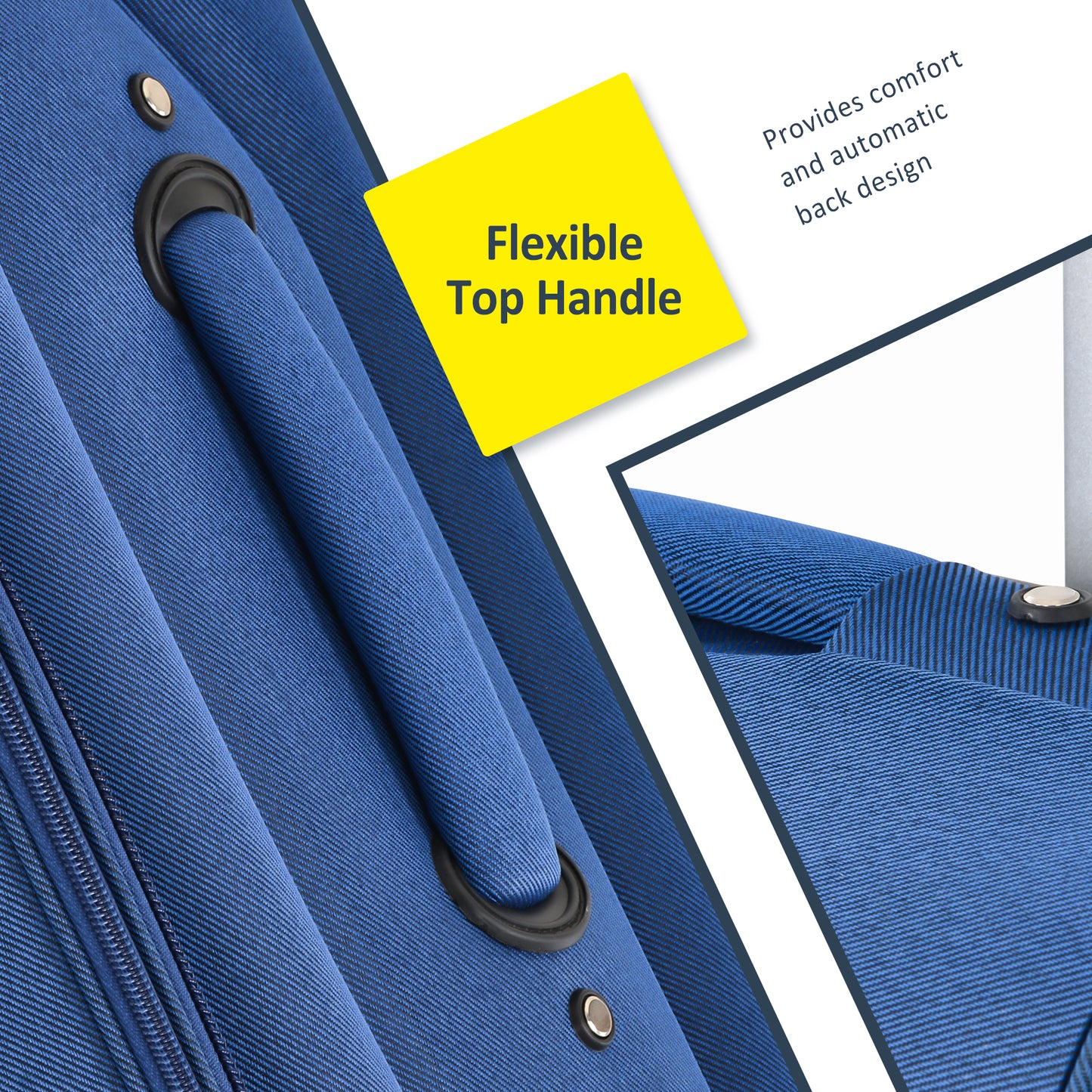 Softside Luggage Expandable 3 Piece Set Suitcase Upright Spinner Softshell Lightweight Luggage Travel Set-22-26-30 Inches
