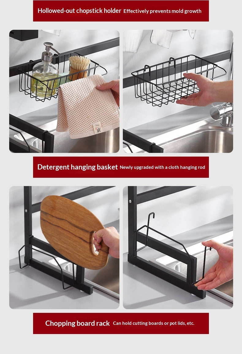 Self Pickup Only - Kitchen Multifunctional Storage Rack, Countertop, Chopsticks, Integrated Cutting Tool Storage Rack, Sink, Vertical Drainage Rack, Bowl And Dish Rack
