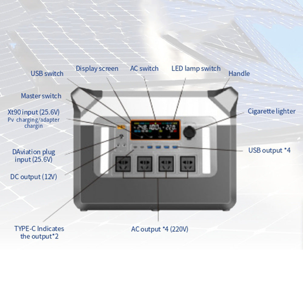 3000W Outdoor Power Supply Solar Outdoor Portable Power Station