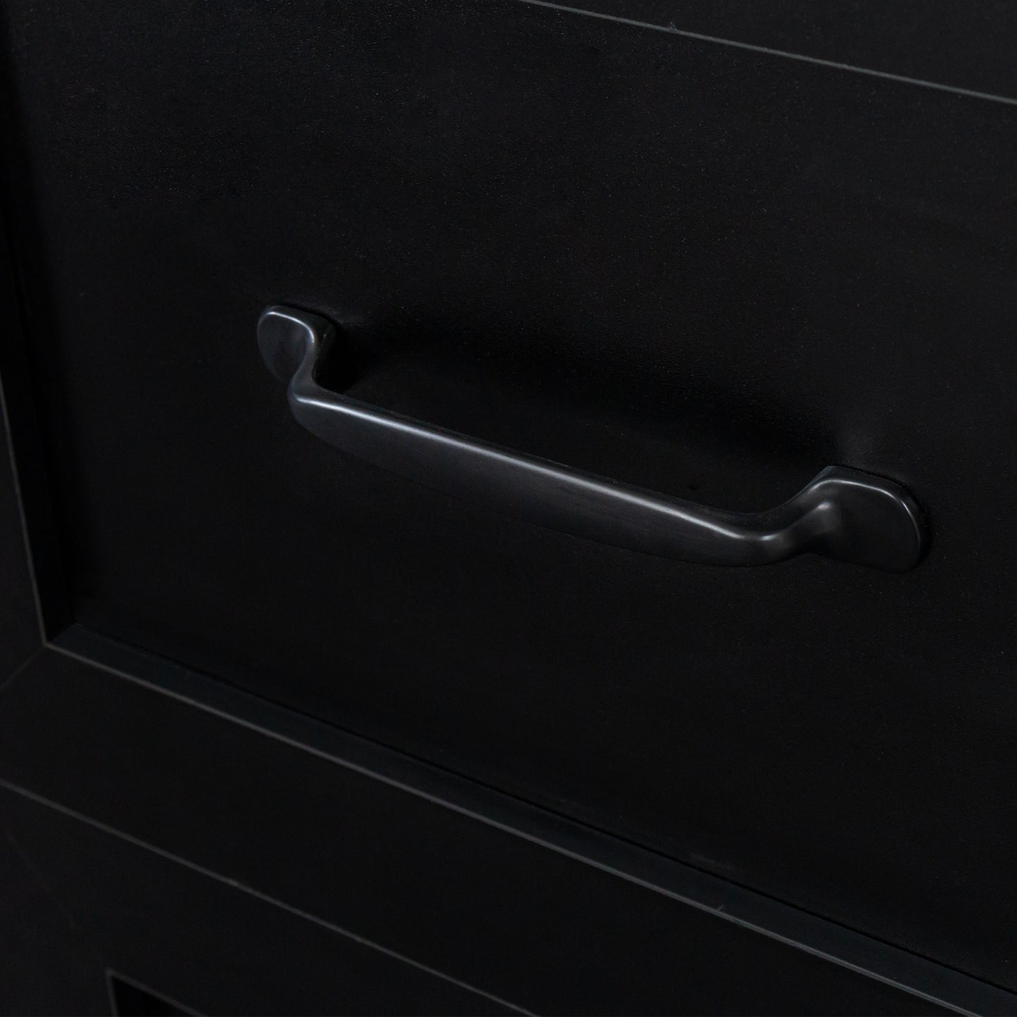 Home Office Computer Desk With Hutch, Antiqued Black Finish