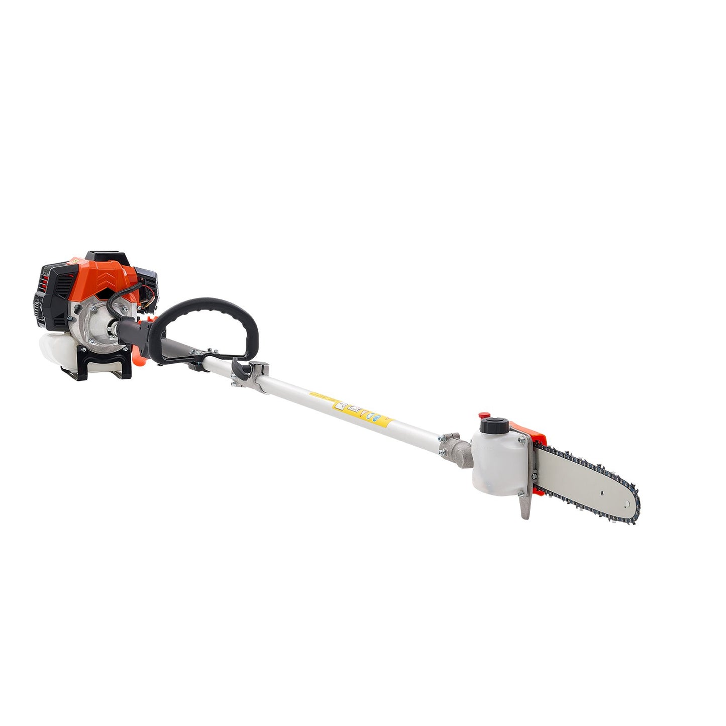 Gas Powered Pole Saw Rotatable Head 43CC 2-Stroke Tree Trimmer 10 In Cutting Bar