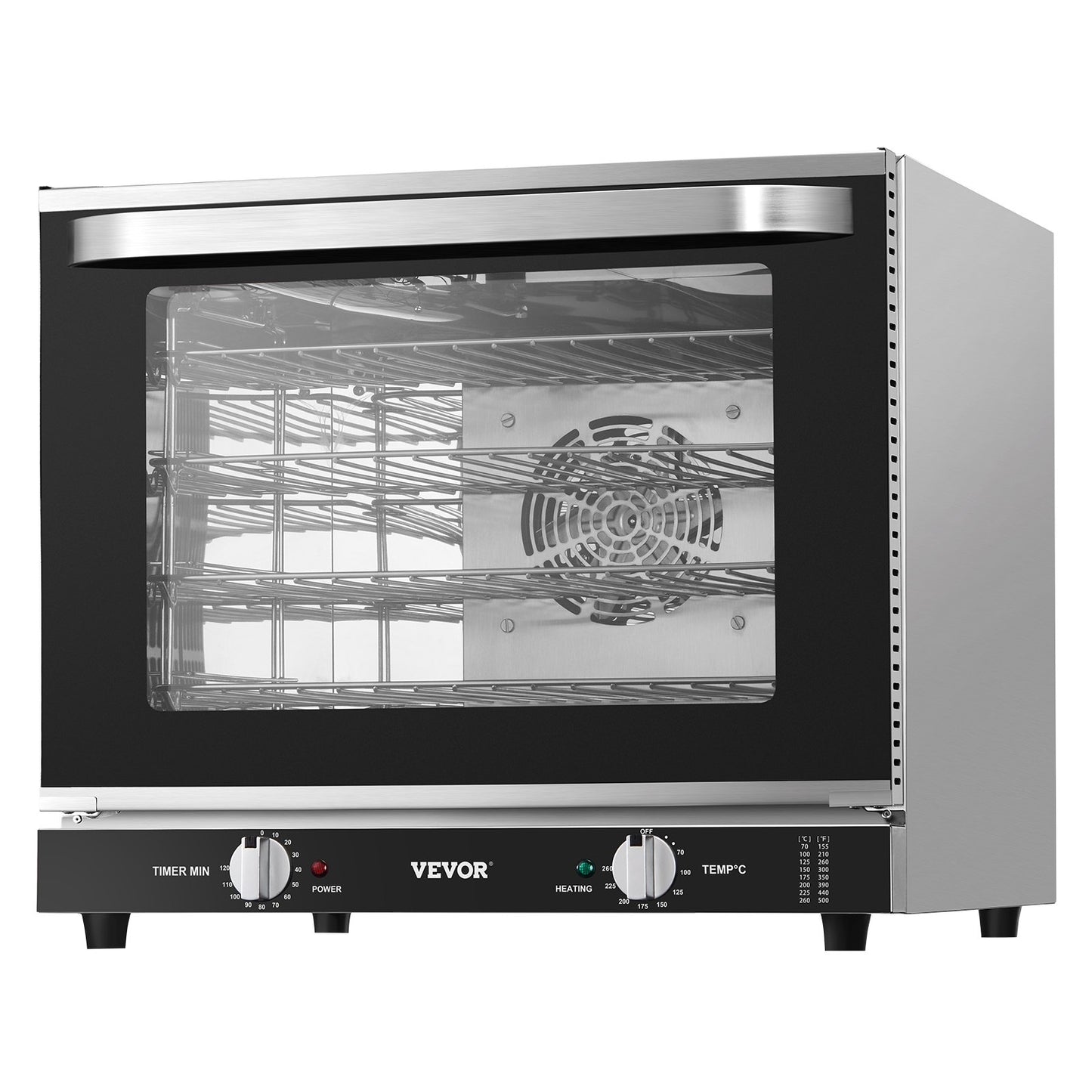 66L Commercial Countertop Oven 2800W Electric Toaster Oven Stainless Steel