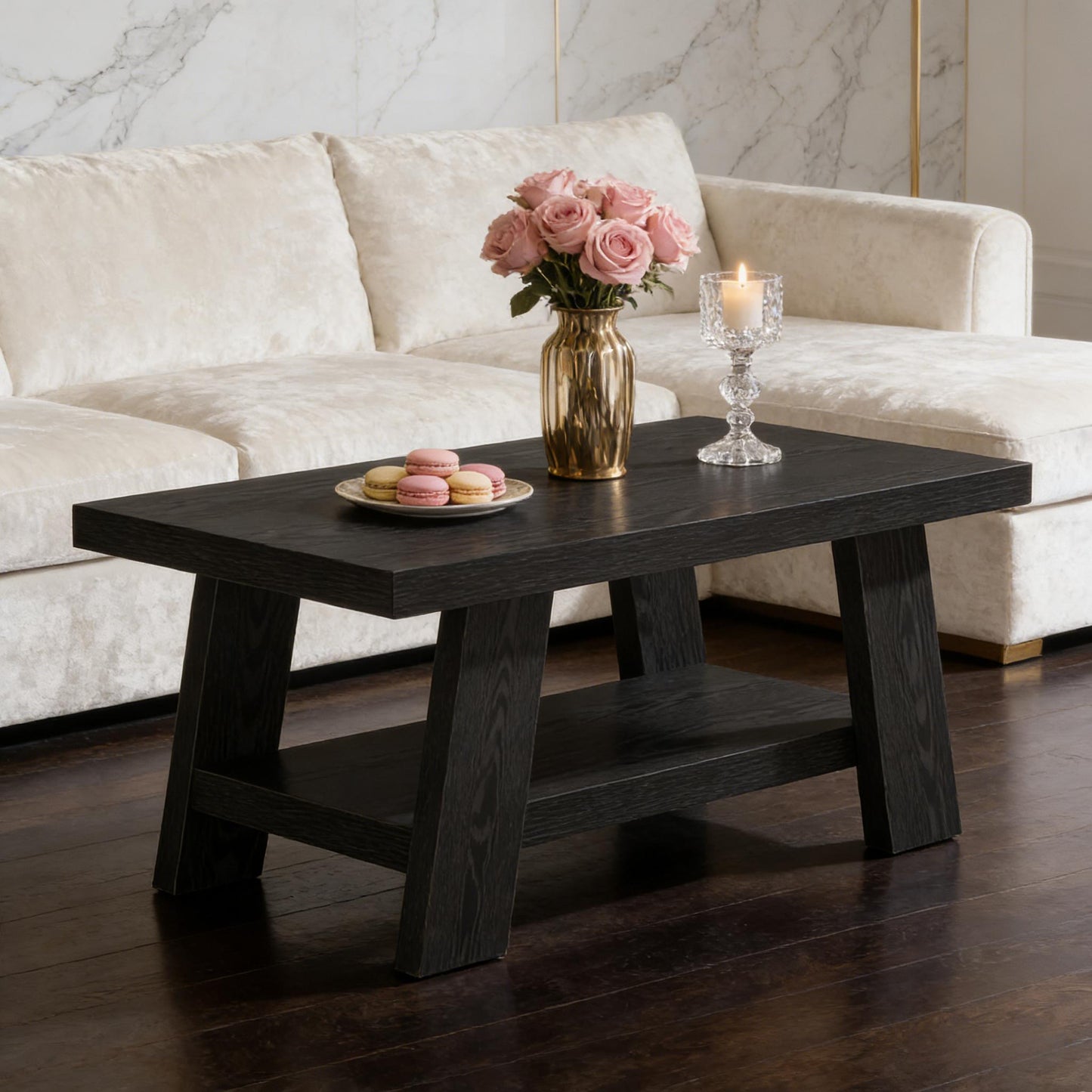 Ample Storage Coffee Table,2-tier Center Table,Chating Table