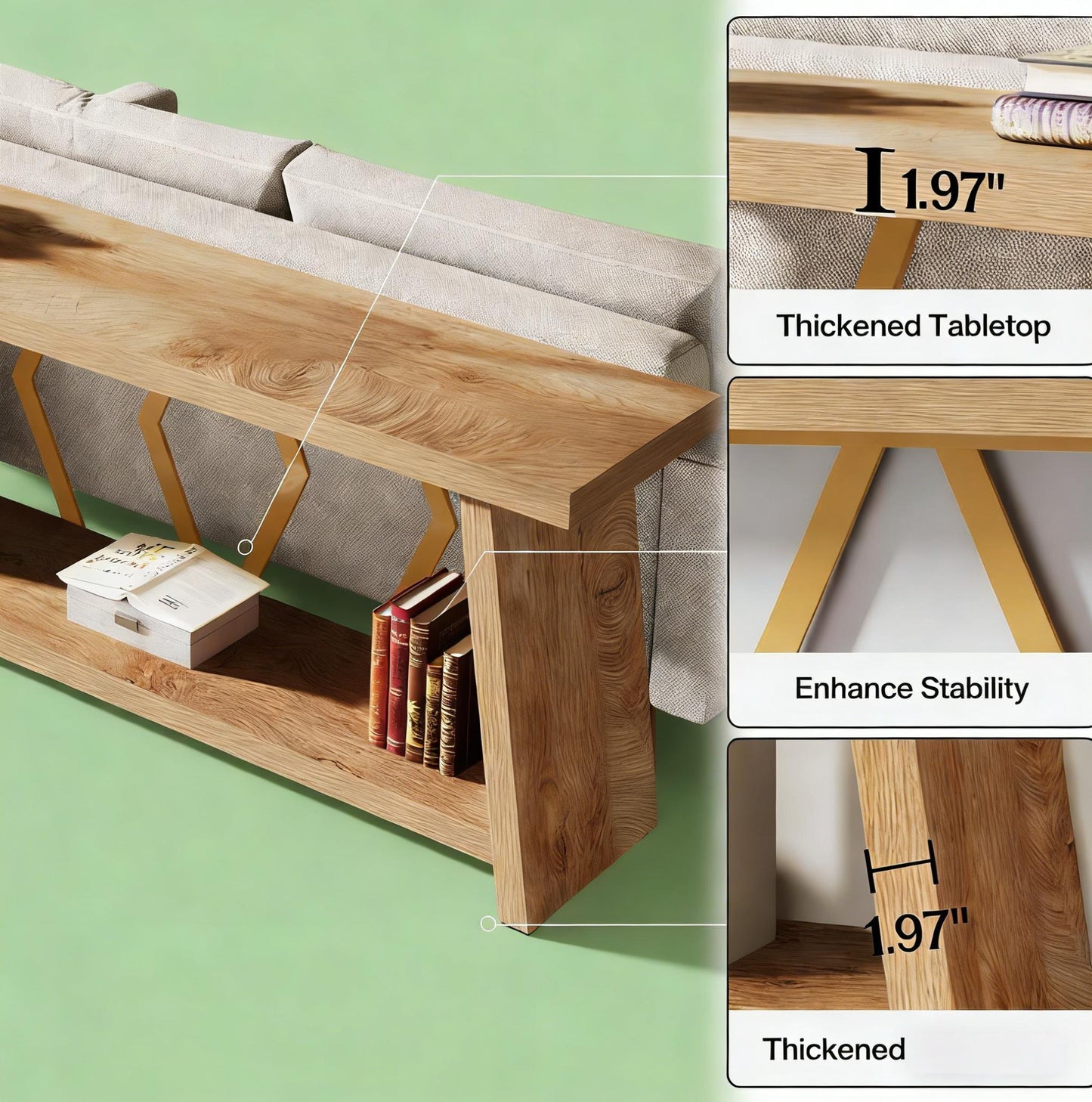 Sofa Table,Storage Console Table,Entryway Table