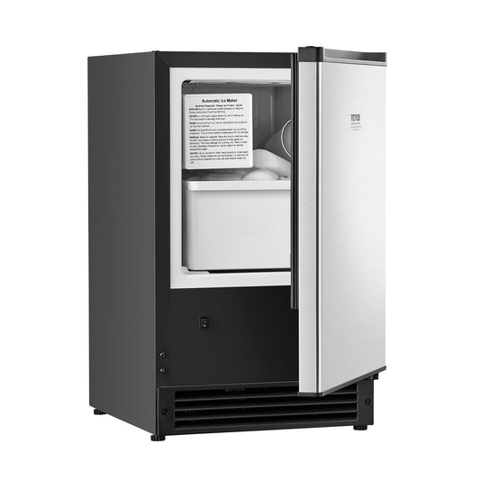 Undercounter Ice Maker 15 Lbs/Day Built-in Ice Maker Machine W/ Reversible Door