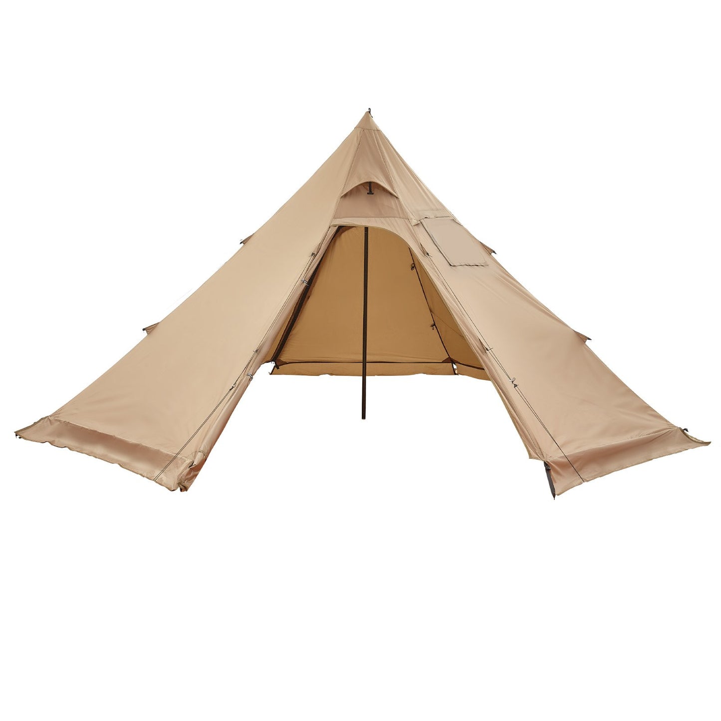 Hot Tent For 4 Persons, Portable Winter Tipi Tent With Stove Jack, Waterproof Canvas Camping Tents,  Lightweight 4 Season Shelter Tents For Hiking Fishing Backpacking, M Size