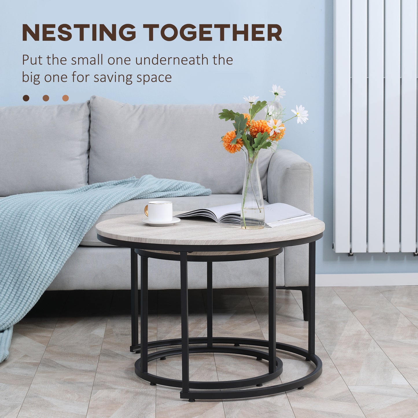 Round Nesting Tables Set of 2
