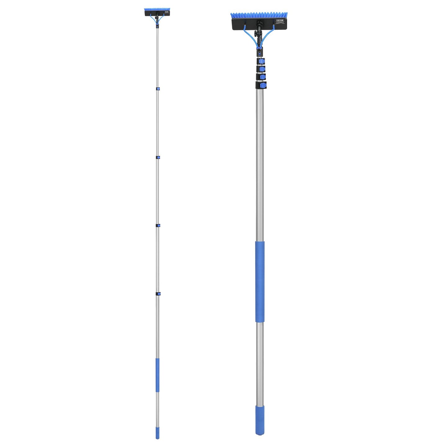 Water Fed Pole Kit, 30FT Solar Panel Cleaning Pole With Extendable Handle, 180° Rotatable Brush Head & 65.6FT Hose, Household & Outdoor Window Cleaner Tool For Caravan Solar Panel Deck