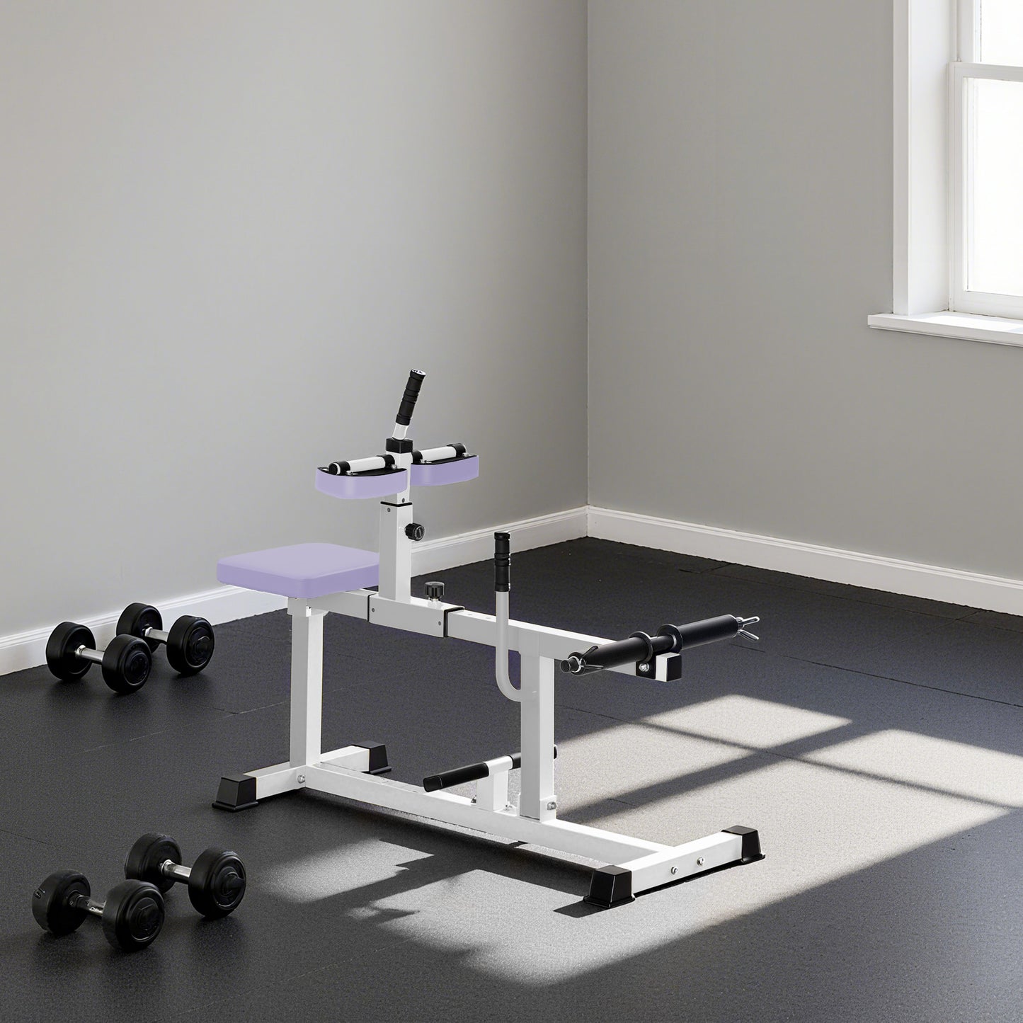 Adjustable Steel Seated Calf Raise Exercise Strength Training Gym Equipment, Purple