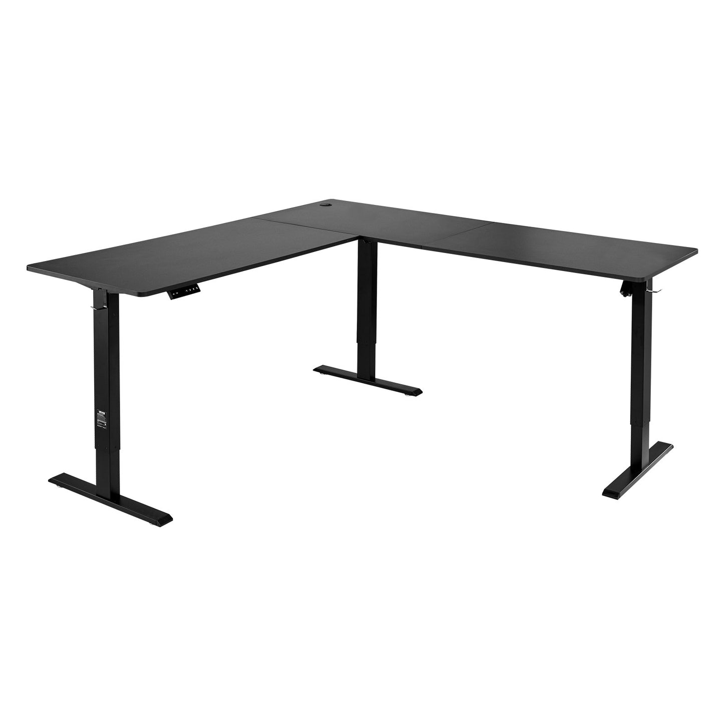 L Shaped Desk Electric Adjustable Height Corner Home Gaming Desk Black