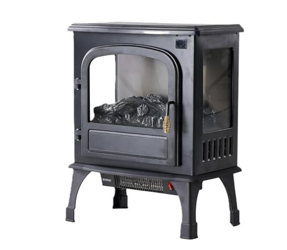 Electric Fireplace Heater, 26 Freestanding Electric Fireplace Stove With 3D Flame Effect