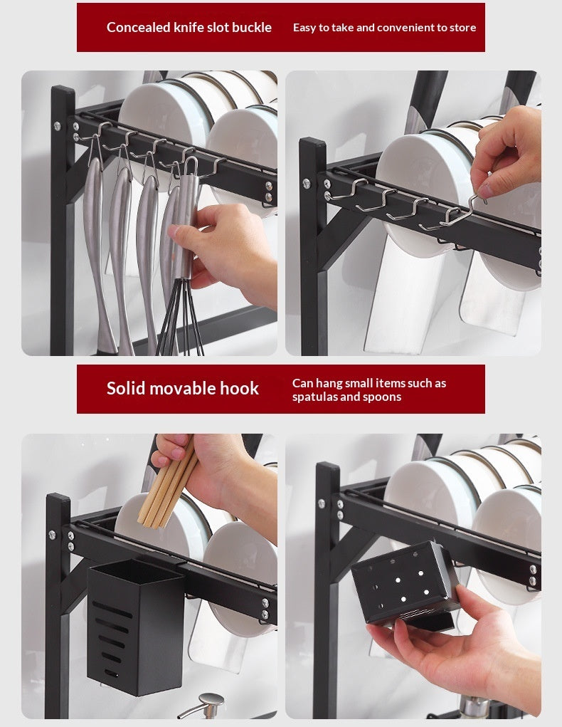 Self Pickup Only - Kitchen Multifunctional Storage Rack, Countertop, Chopsticks, Integrated Cutting Tool Storage Rack, Sink, Vertical Drainage Rack, Bowl And Dish Rack