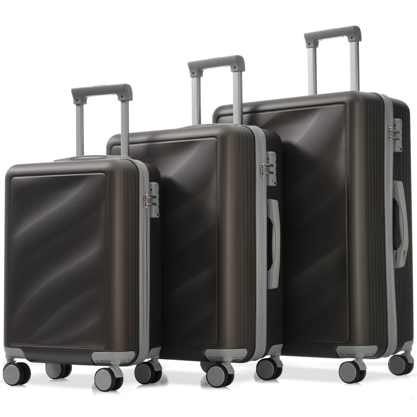 Luggage Set 3 Piece, Lightweight Durable ABS Suitcases With Spinner Wheels And TSA Lock, Carry-on & Checked Travel Luggage 20-24-28