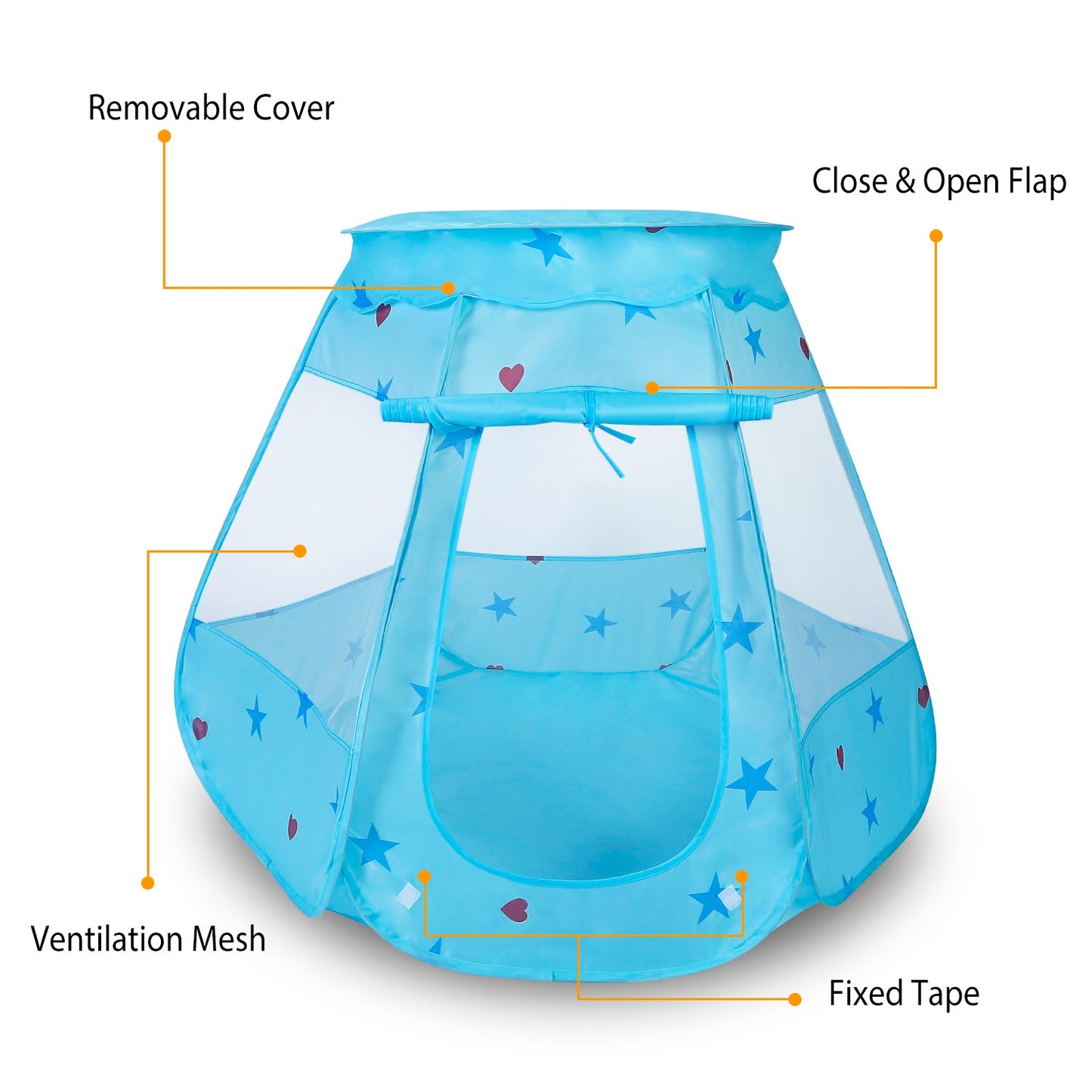 1Pc Kids Popup Game Tent Indoor Outdoor Castle Game Play Tent Birthday Gift For Kids  No Balls Light Included