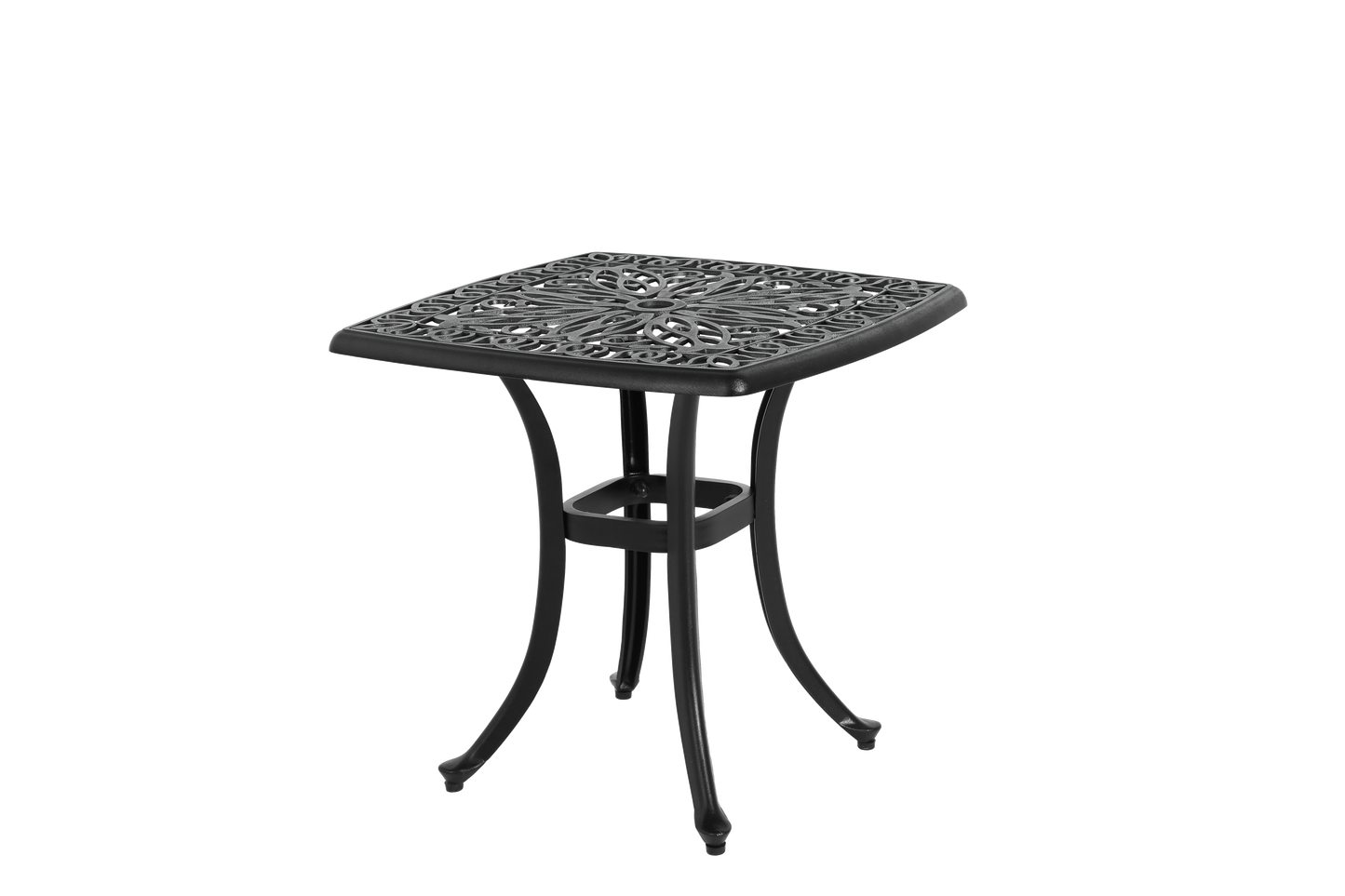 Bistro Set 3 Piece Rustproof Cast Aluminum Patio Furniture Sets 2 Chairs And 1 Round Table Outdoor, Garden, Patio, Balcony, Black