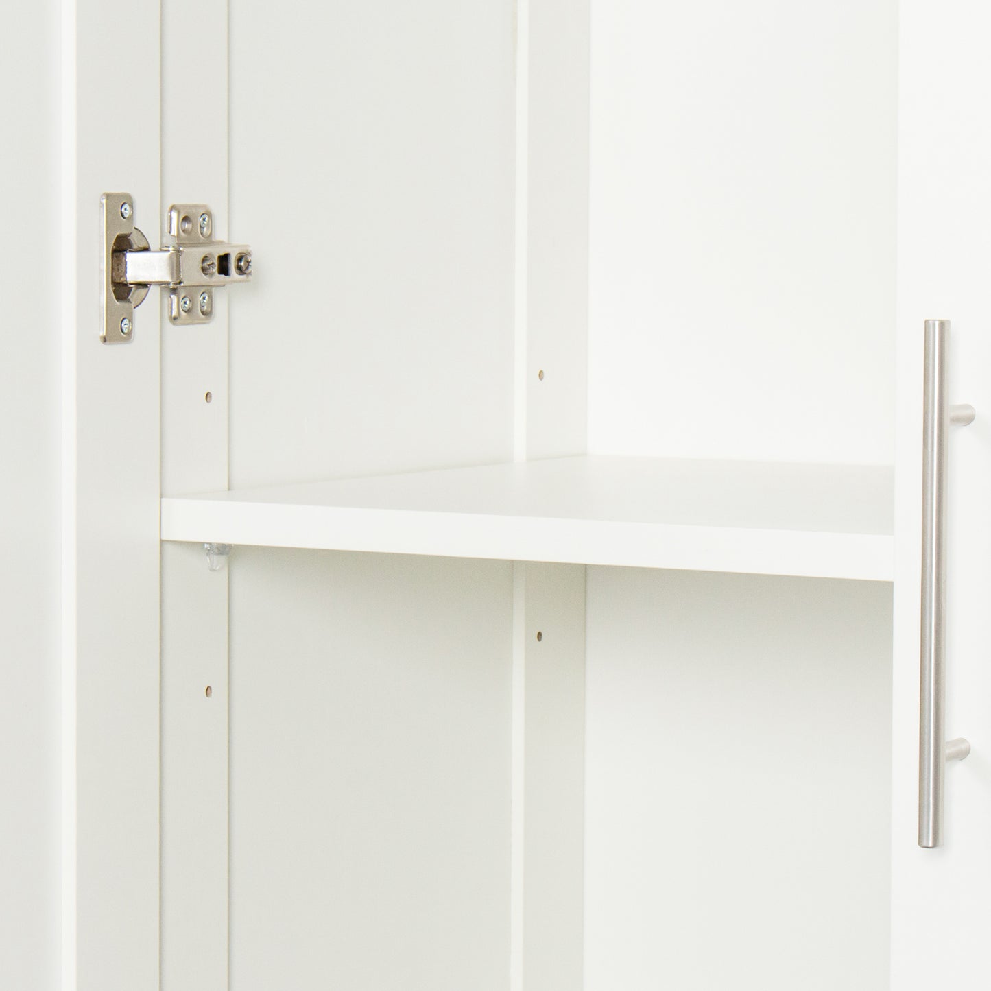 Pantry Cabinet, Kitchen Pantry Storage Cabinets With 2 Door And 3  Shelves, White Pantry Storage Cabinet, Cupboard For Kitchen, Dining Room And Living Room.