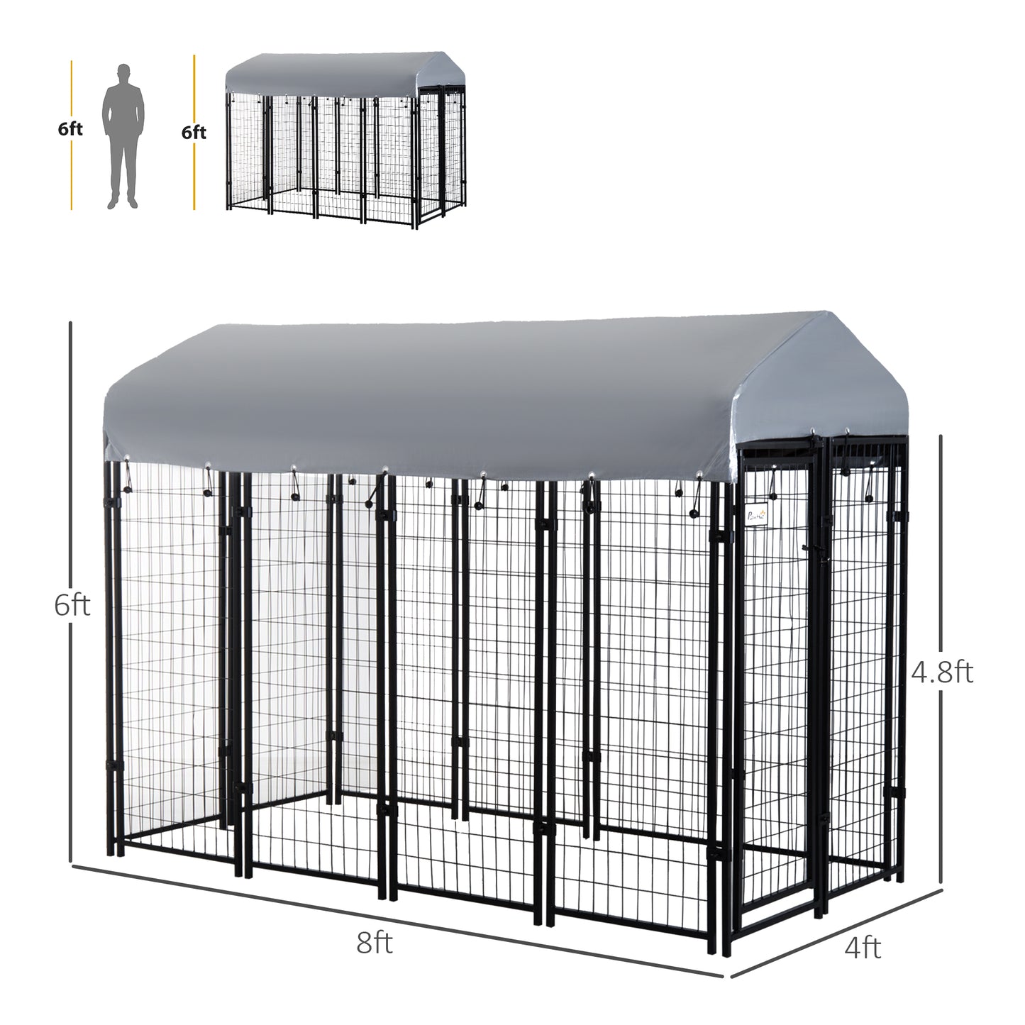 Outdoor Dog Kennel with Roof