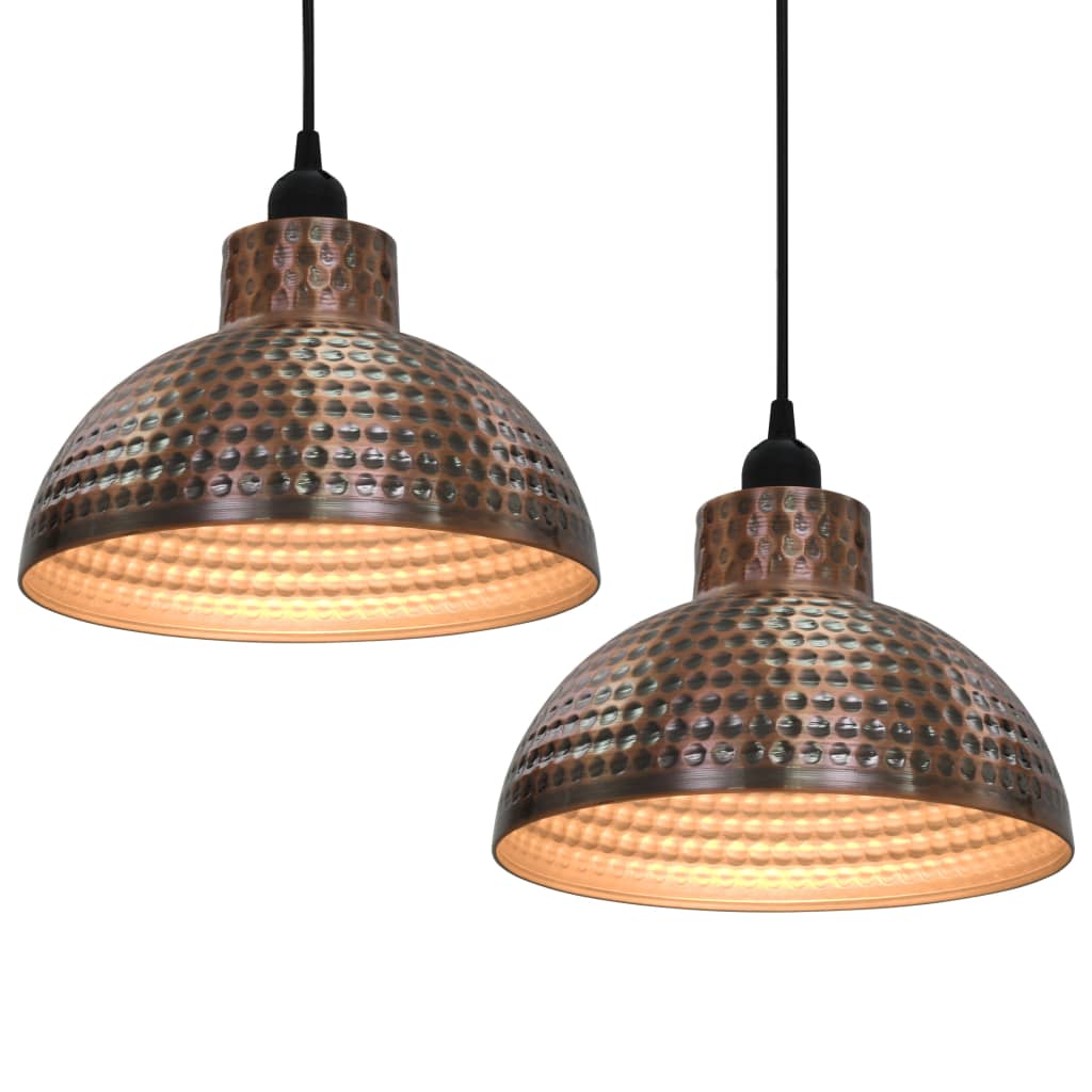 Ceiling Lights 2 pcs hemispherical copper-colored