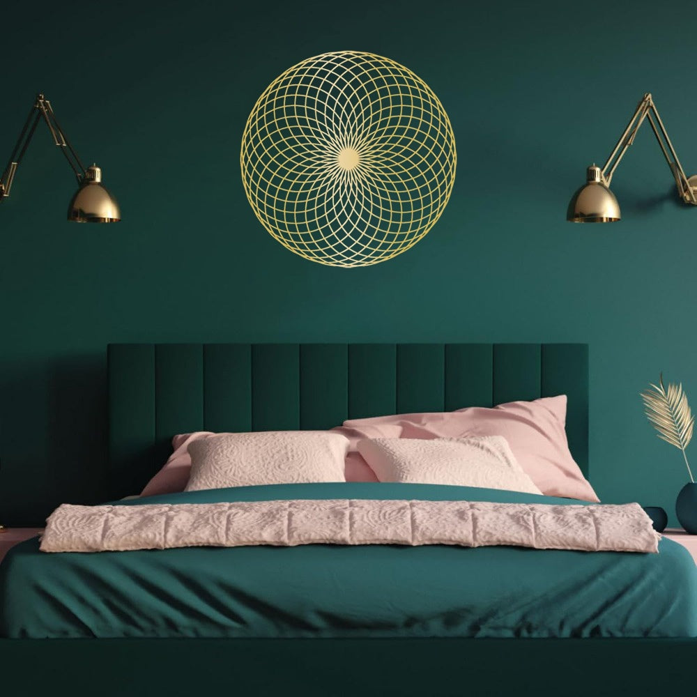 Sacred Geometry Wall Art, Spiritual Metal Yantra & Mandala Sculpture